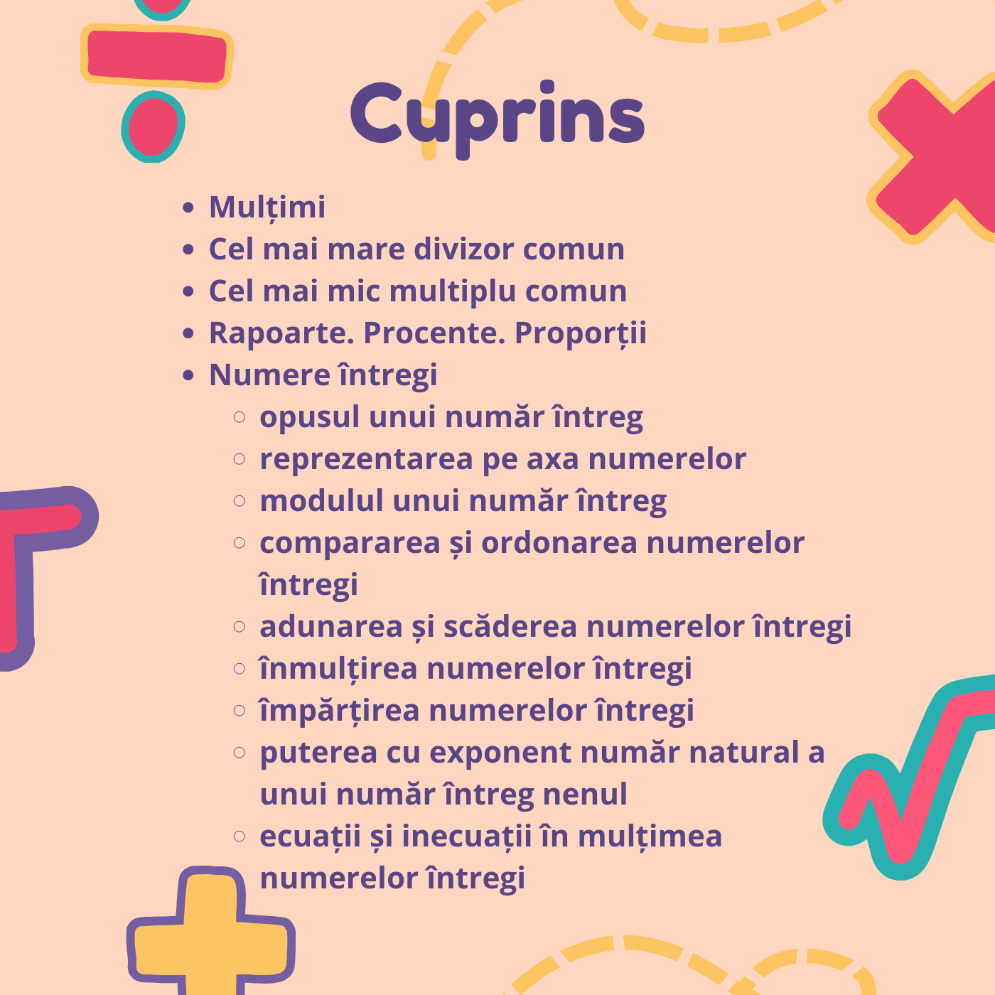 ALGEBRĂ clasa a VI-a