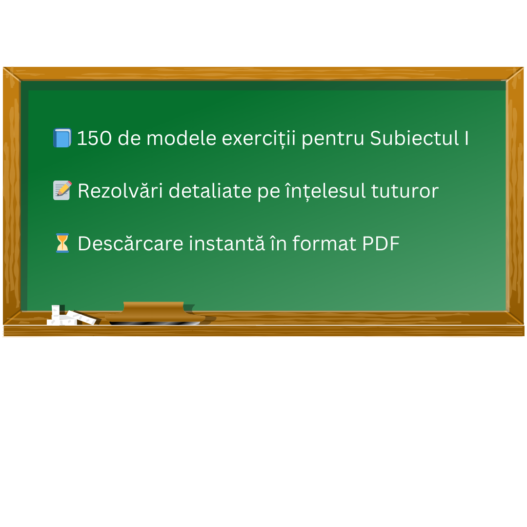 Evaluarea Națională - Subiectul I